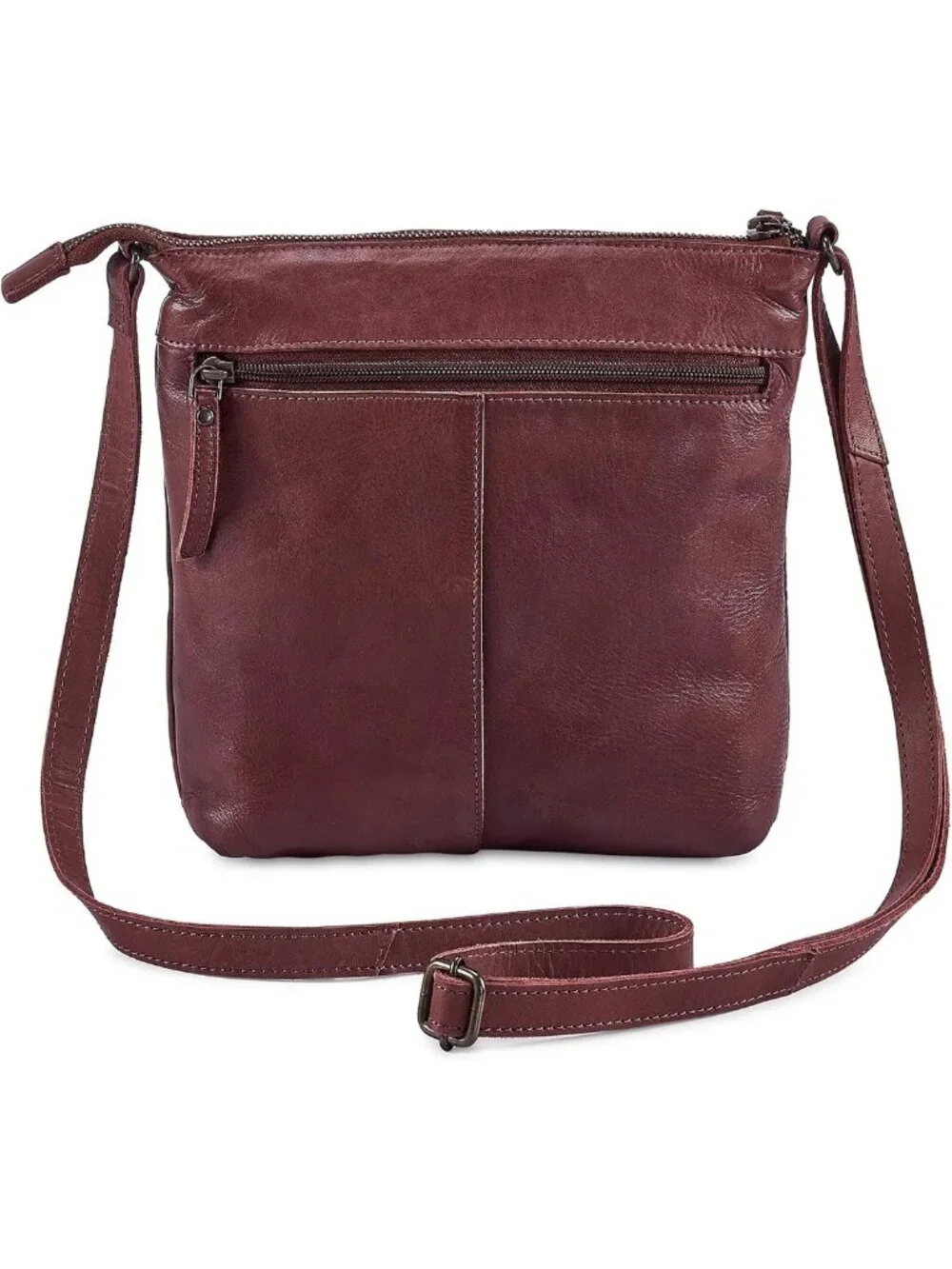 Vintage Genuine Leather Small Crossbody Bag for Women - Adjustable Travel